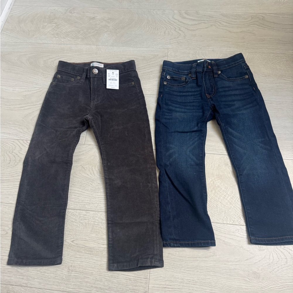 Crewcuts Gray Corduroy Pants 4t slim fit